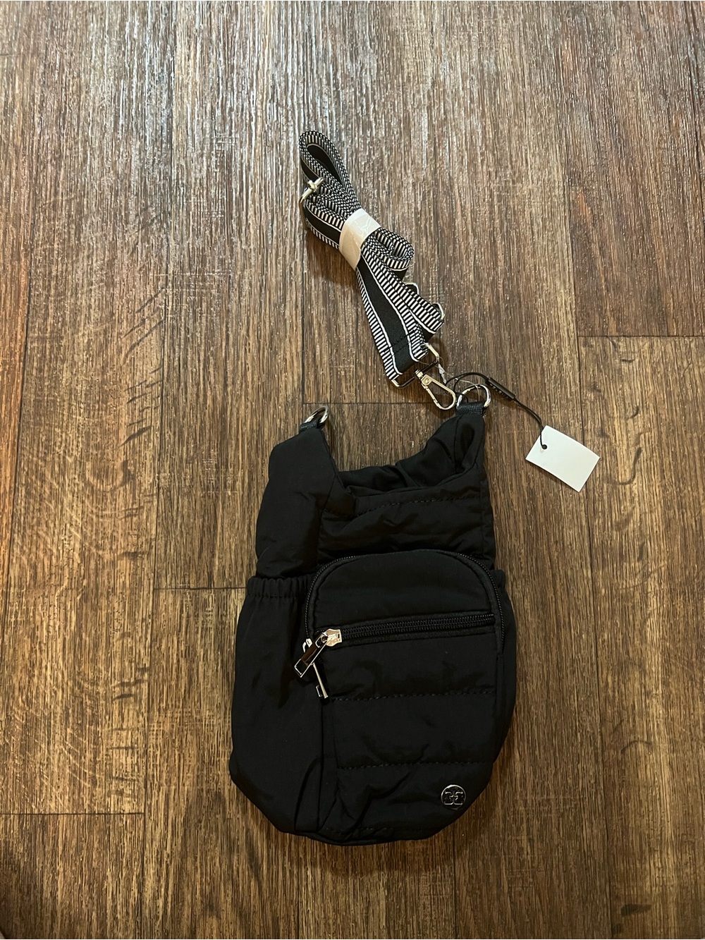 Black Quilted Crossbody Sling Bag